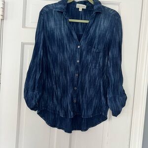 Cloth & Stone Blue Button Down Shirt